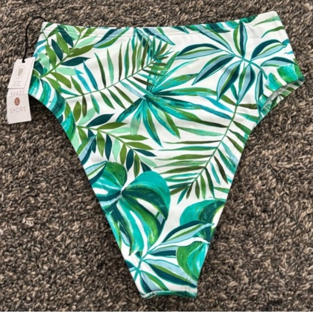 Shade & Shore Tropical Leaf Bikini Bottom